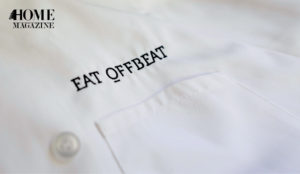 Text Eat Offbeat in black font on white background
