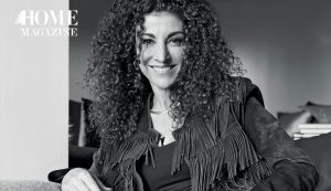 Woman with curly hair