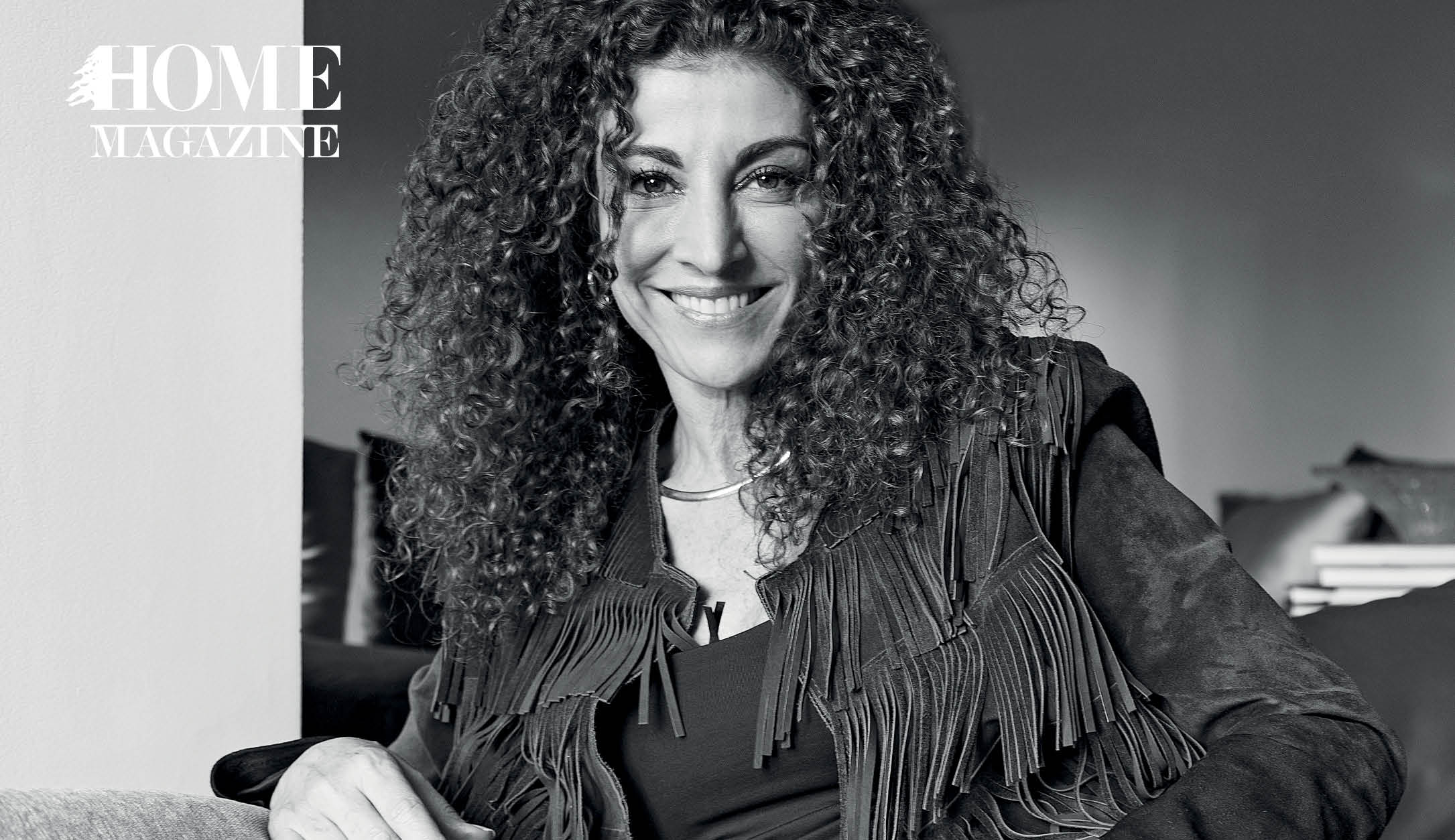 Woman with curly hair