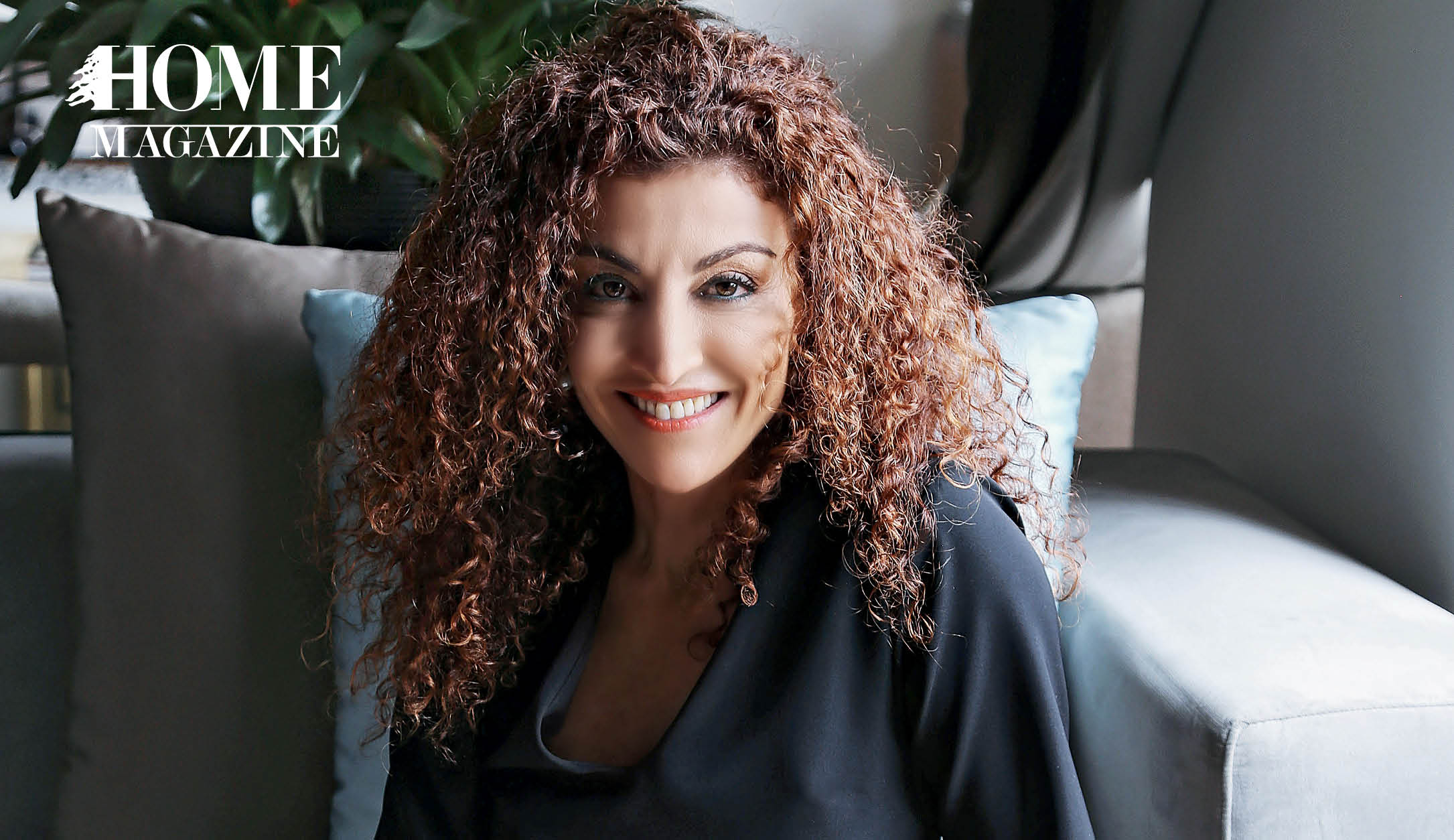 Woman with curly hair