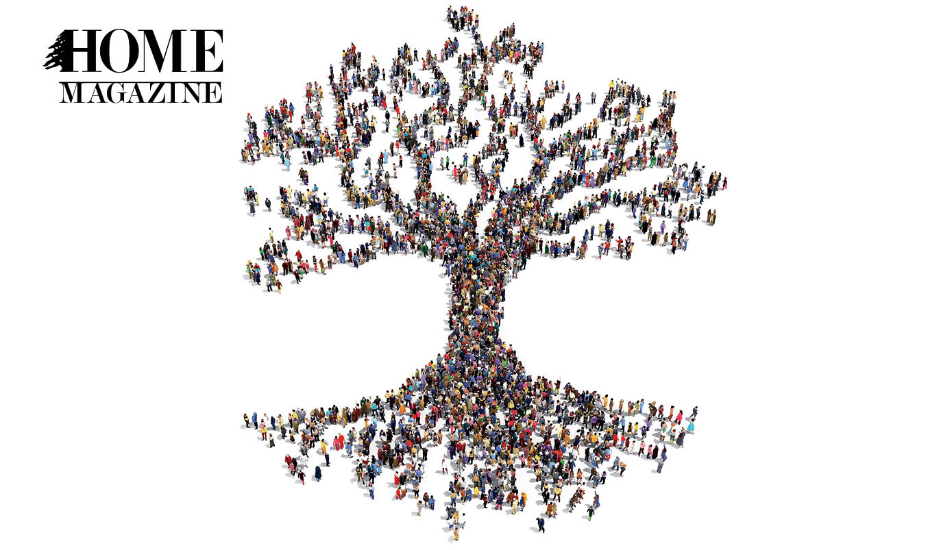 Tree made of humans
