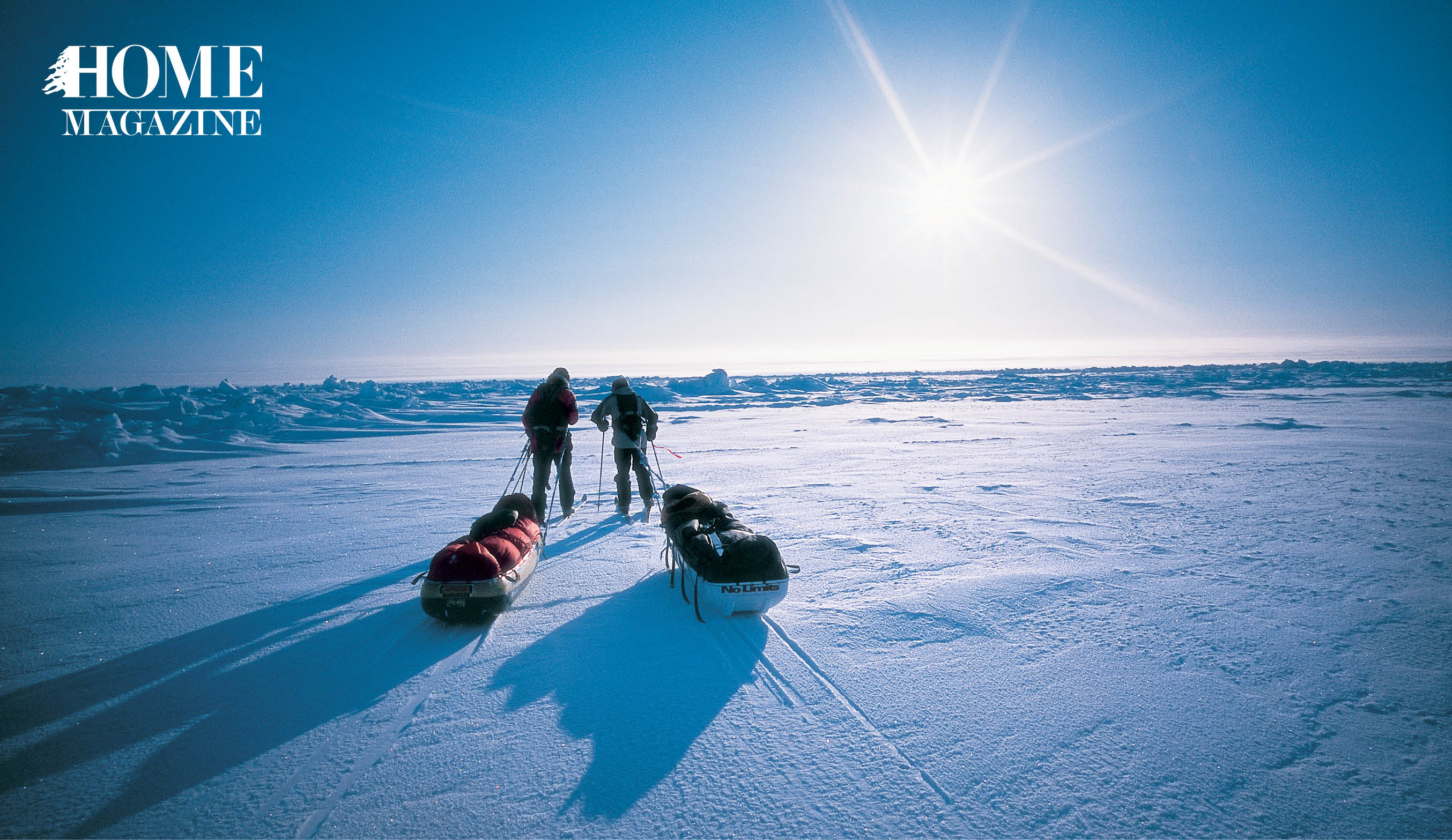 Two men on snow