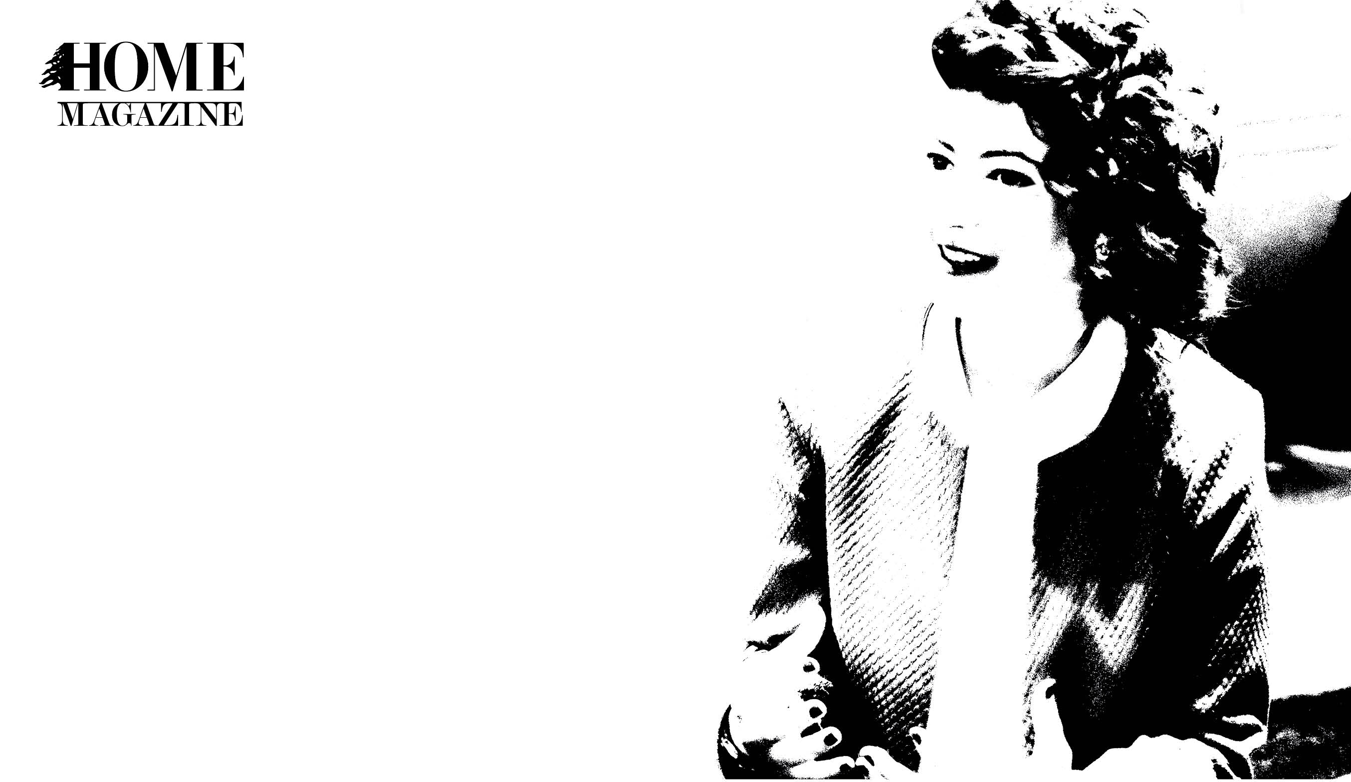 Woman in black and white