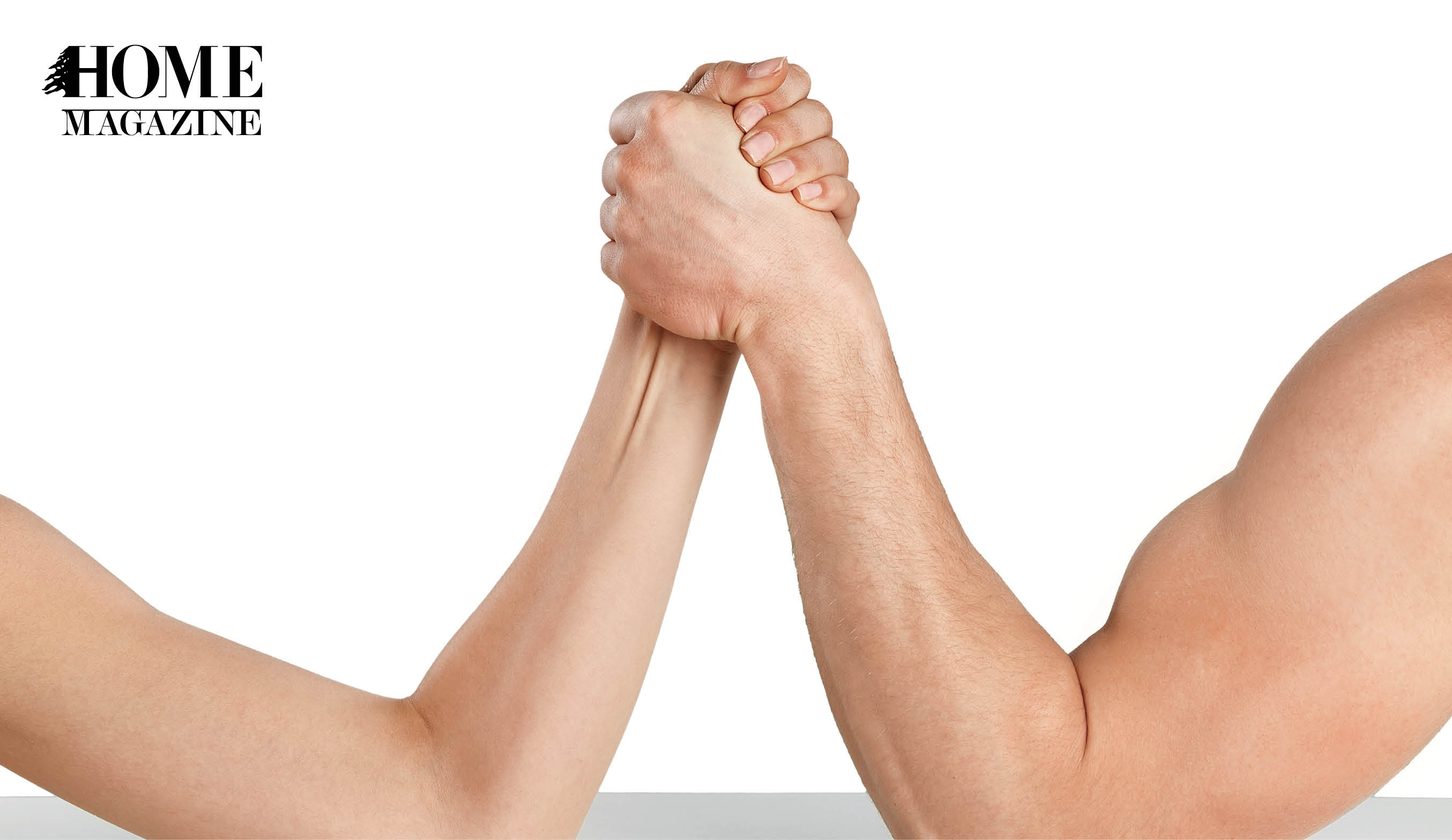 Two arms wrestling