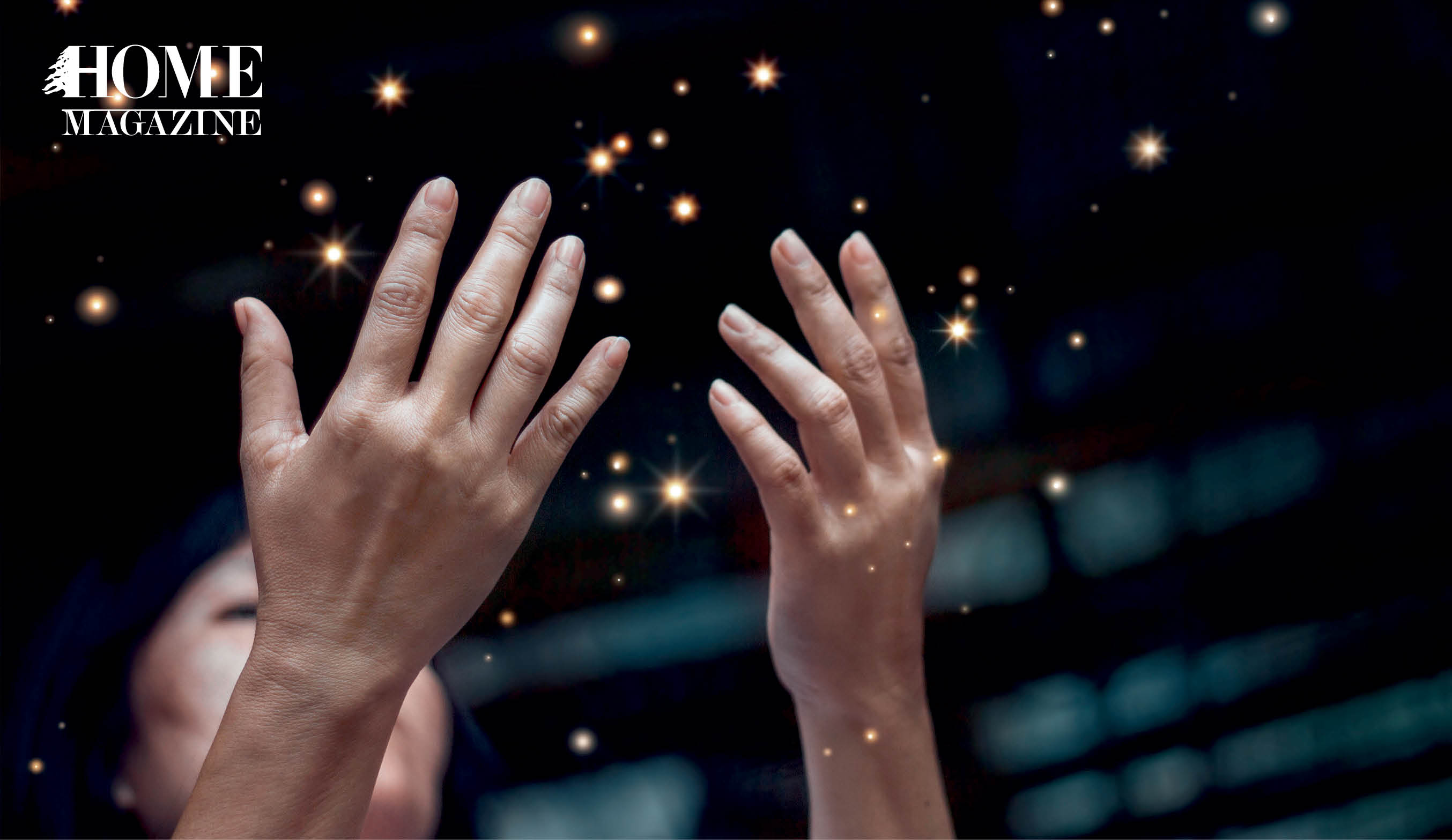 Hands raised praising