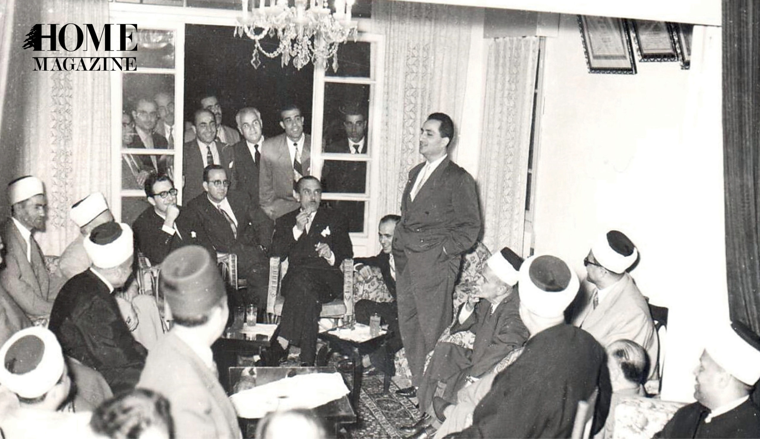 Picture of a group of men in black and white