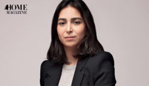 Portrait of a young woman with short black hair