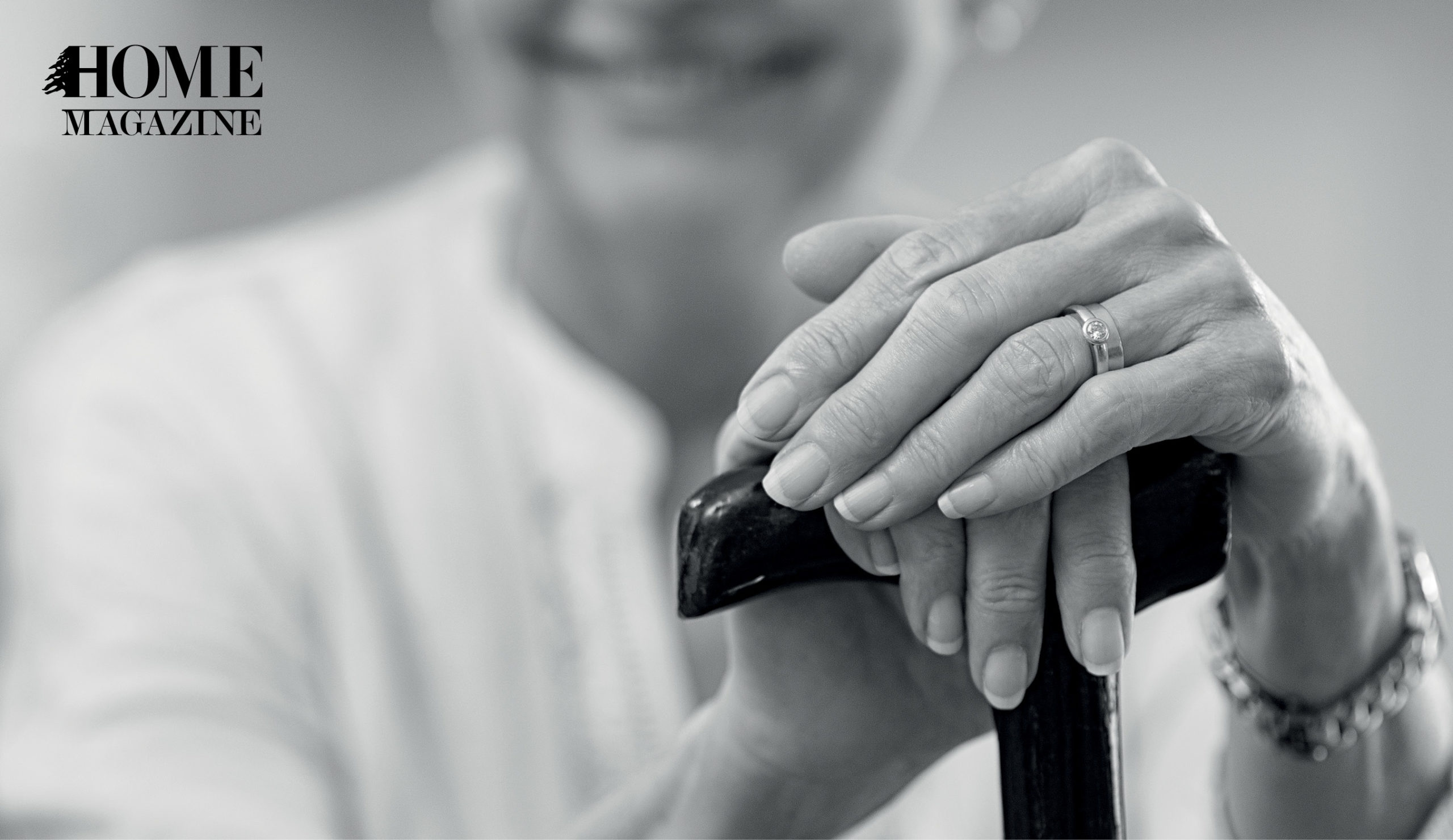 Hands of a woman on a holder
