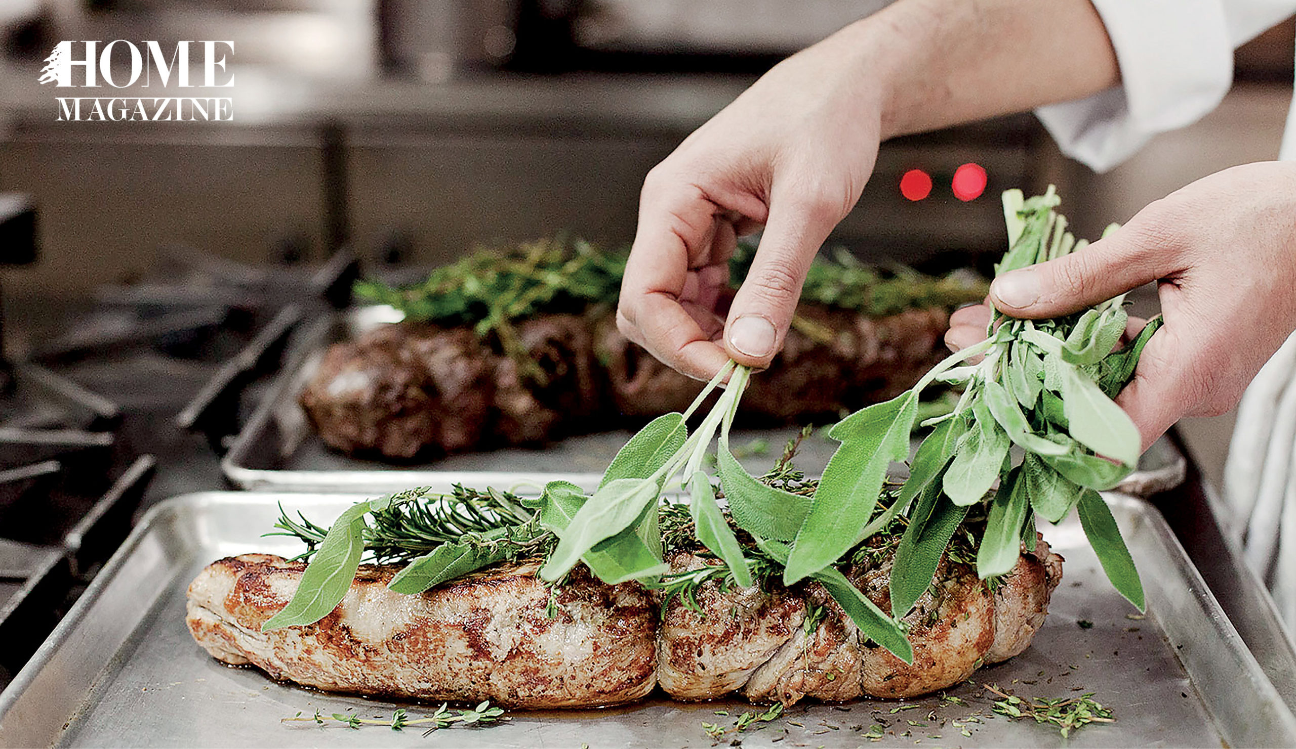 Chicken breast with green herbs