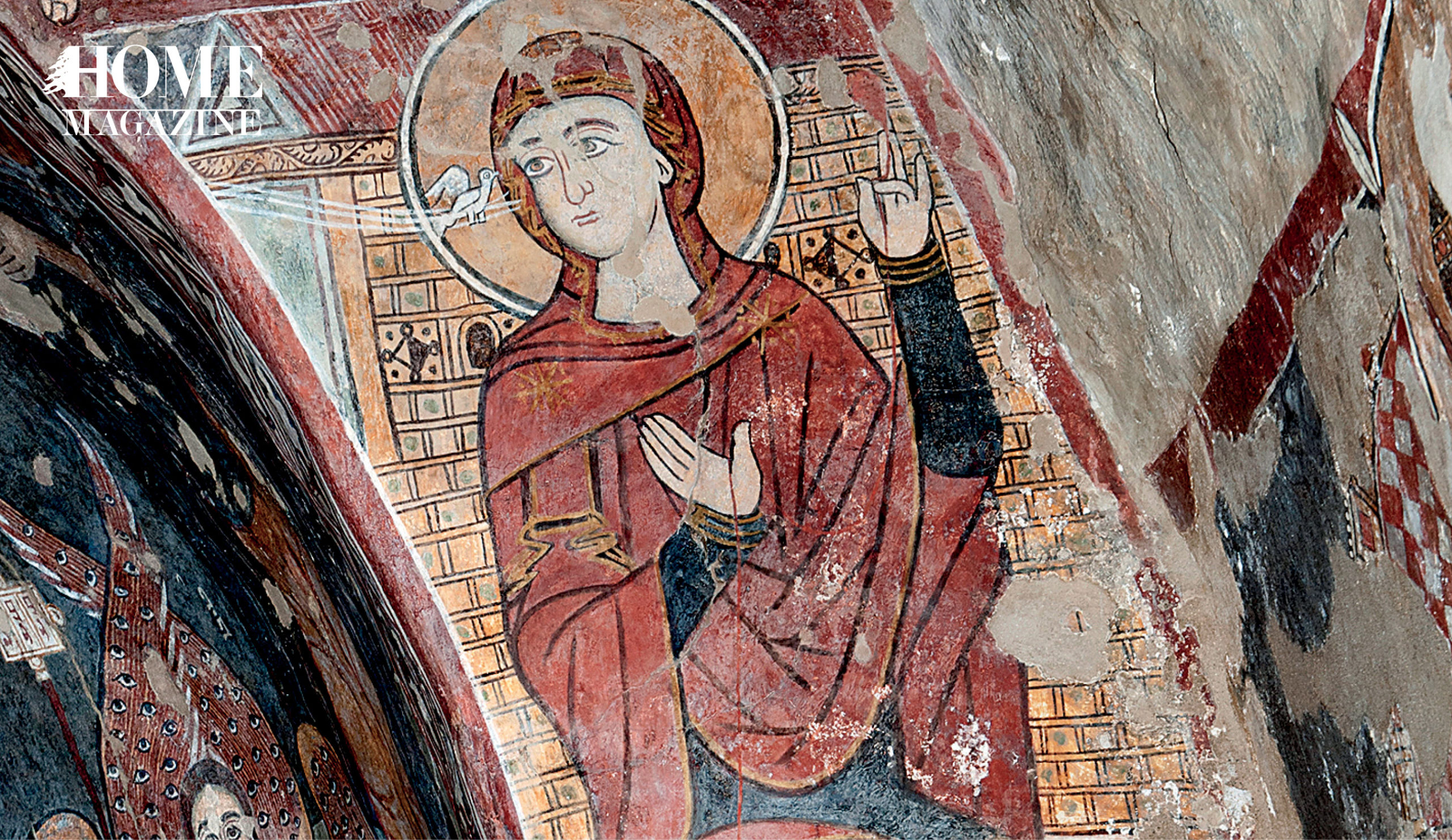 Illustration of a woman in mosaic