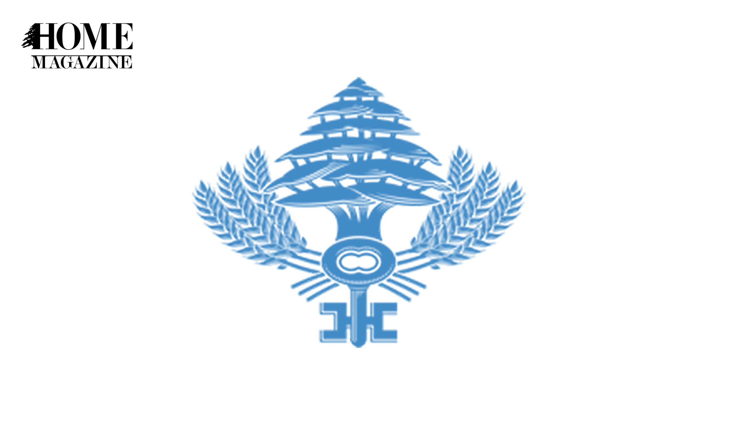 Blue logo of cedar tree