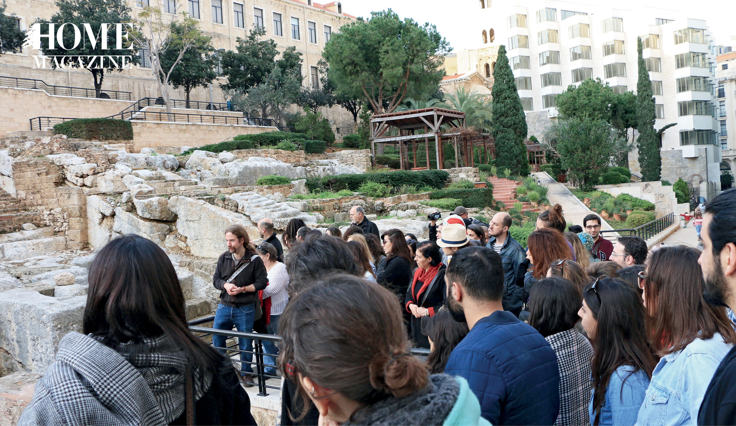 Group of people on a landscape