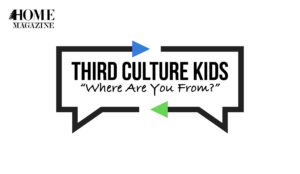 Text Third Culture Kids "Where Are You From?" inside a square with arrow edges