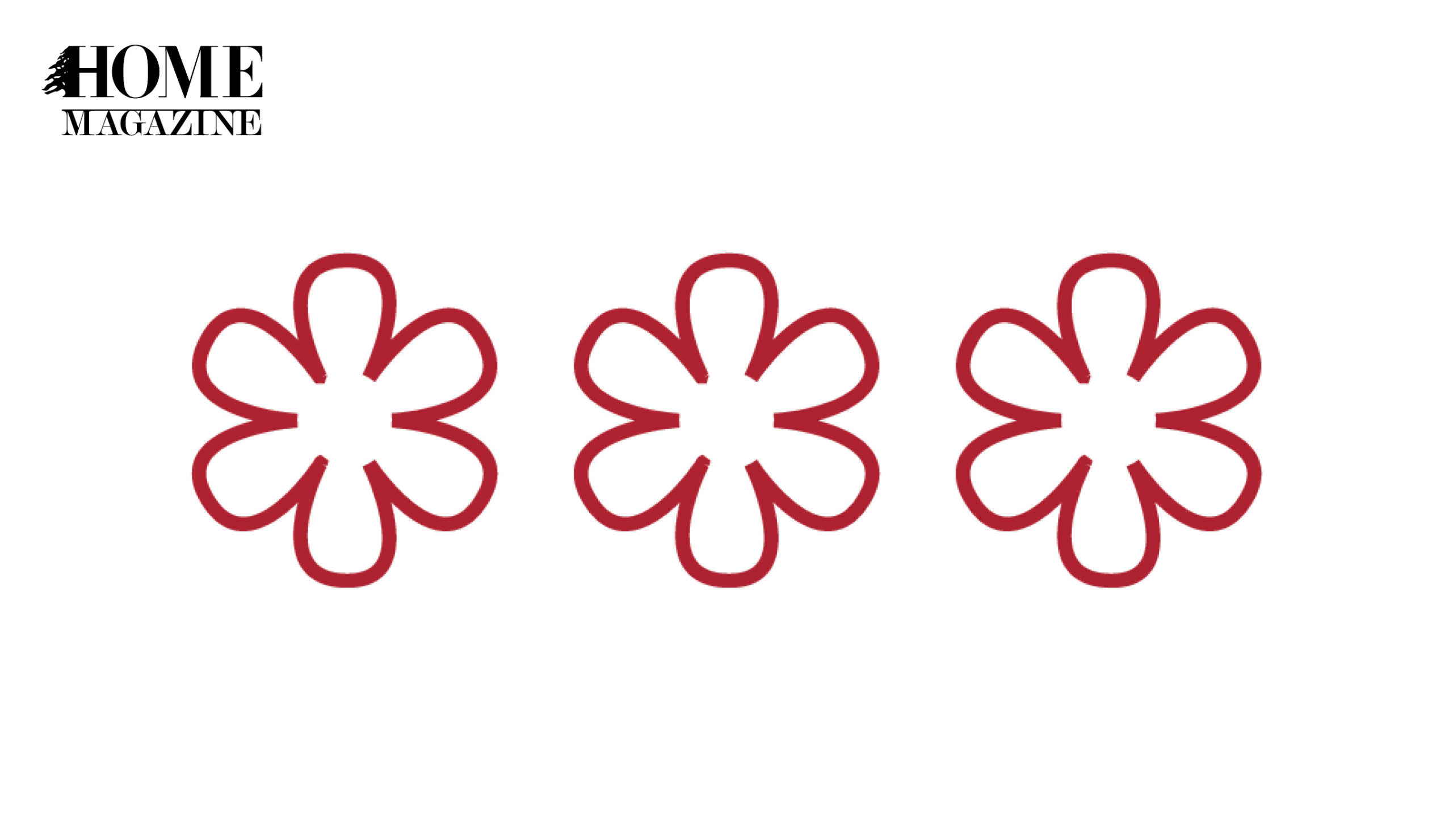 Illustration of three stars in red