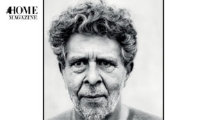 Face portrait of man with curly hair