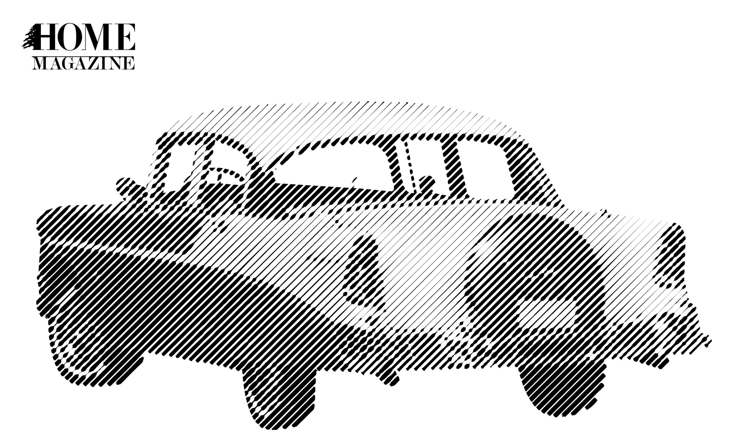 A car in black and white