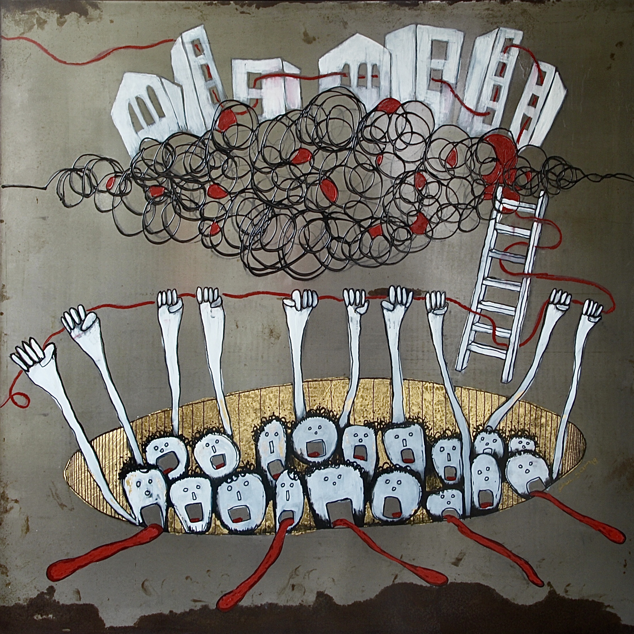 Artist Wissam Melhem free the lines, free the colors.